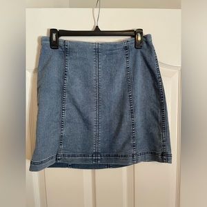 Free People denim high waisted mini skirt